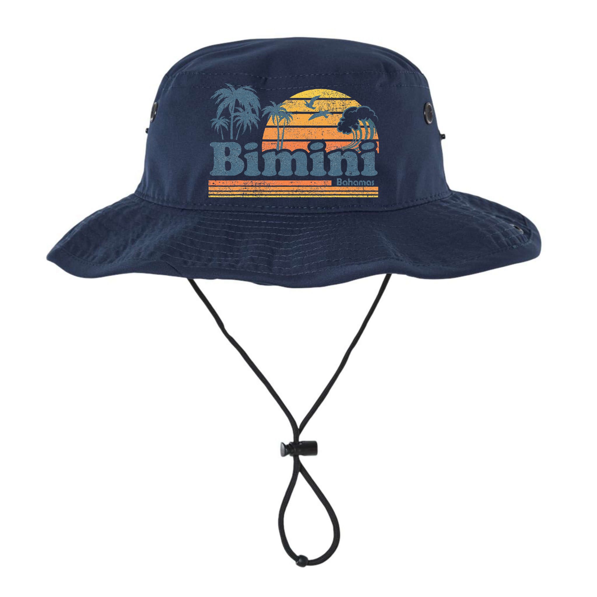 Bimini Bahamas Beach Summer Vacation Sun Vintage 70S Retro Bucket Hat