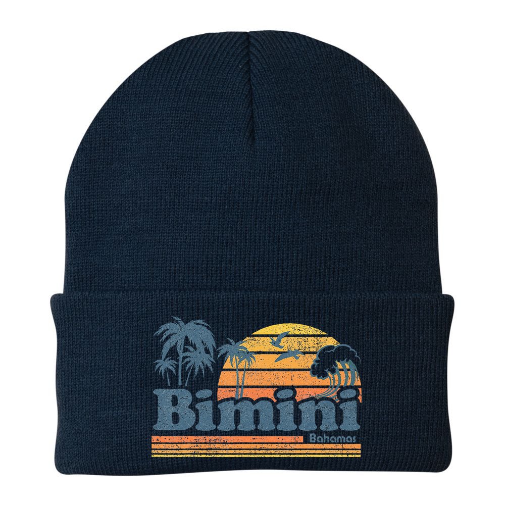 Bimini Bahamas Beach Summer Vacation Sun Vintage 70S Retro Beanie