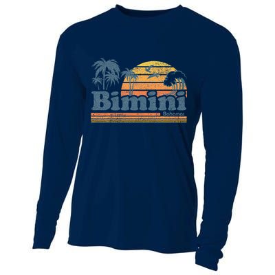 Bimini Bahamas Beach Summer Vacation Sun Vintage 70S Retro Cooling Performance Long Sleeve Crew