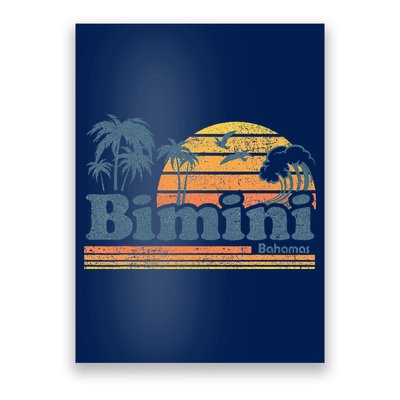 Bimini Bahamas Beach Summer Vacation Sun Vintage 70S Retro Poster