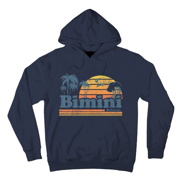 Bimini Bahamas Beach Summer Vacation Sun Vintage 70S Retro Tall Hoodie