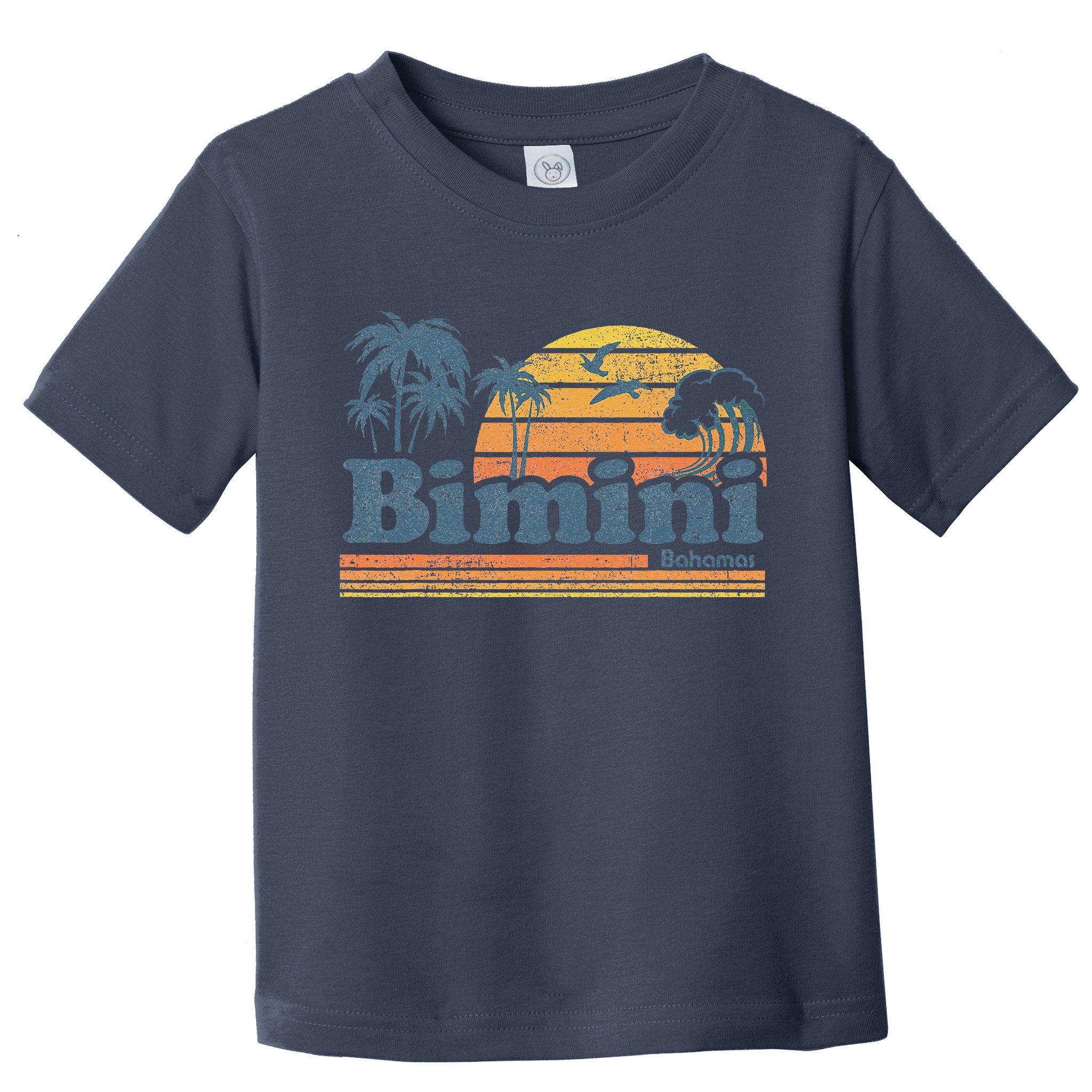 Bimini Bahamas Beach Summer Vacation Sun Vintage 70S Retro Toddler T-Shirt