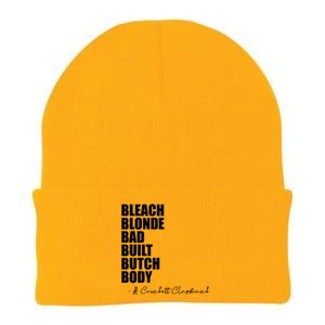 Bleach Blonde Bad Built Butch Body Knit Cap Winter Beanie