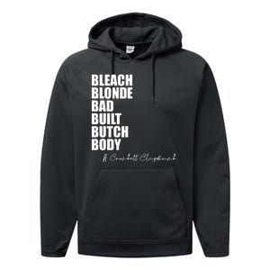 Bleach Blonde Bad Built Butch Body Performance Fleece Hoodie