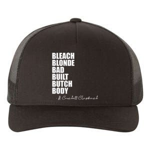 Bleach Blonde Bad Built Butch Body Yupoong Adult 5-Panel Trucker Hat