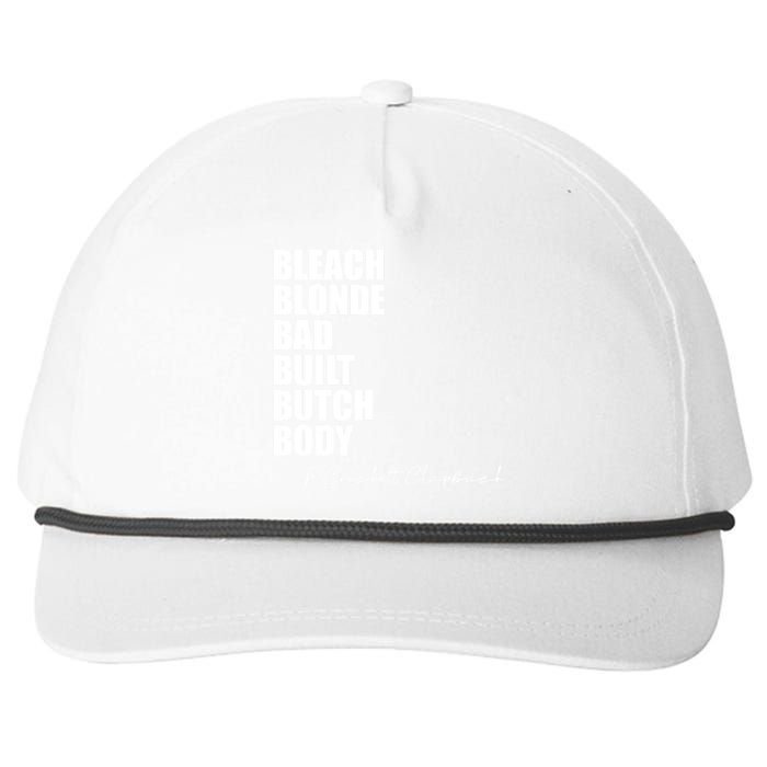 Bleach Blonde Bad Built Butch Body Snapback Five-Panel Rope Hat