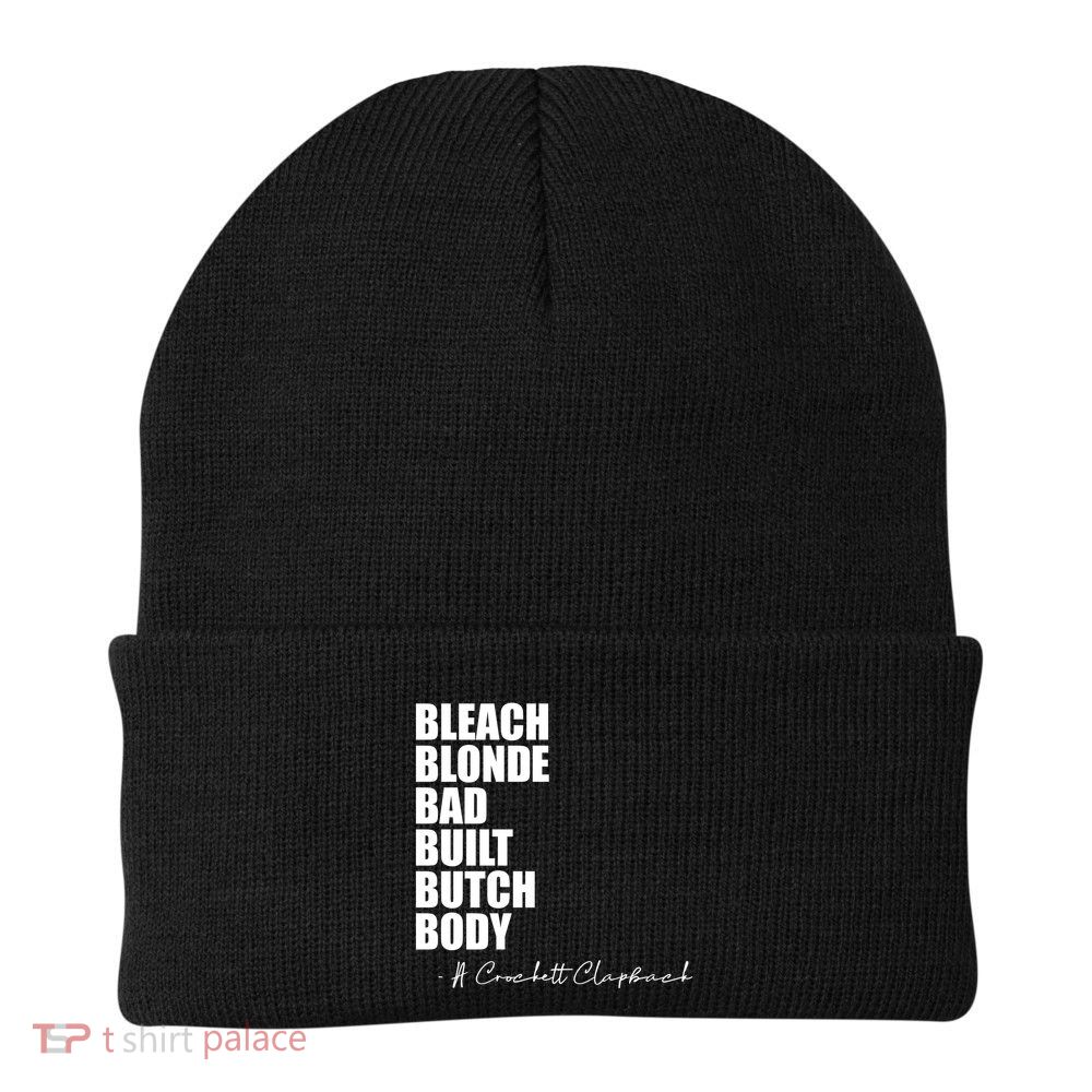 Bleach Blonde Bad Built Butch Body Knit Cap Winter Beanie