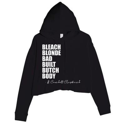 Bleach Blonde Bad Built Butch Body Crop Fleece Hoodie