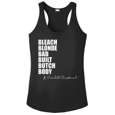 Bleach Blonde Bad Built Butch Body Ladies PosiCharge Competitor Racerback Tank