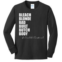 Bleach Blonde Bad Built Butch Body Kids Long Sleeve Shirt