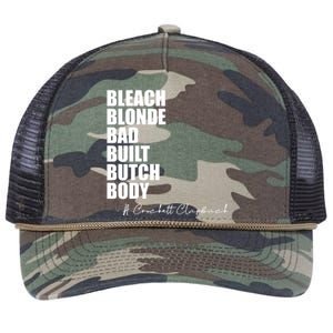 Bleach Blonde Bad Built Butch Body Retro Rope Trucker Hat Cap