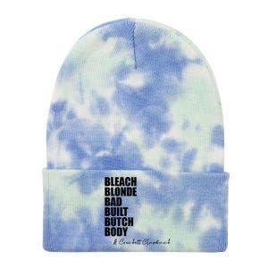 Bleach Blonde Bad Built Butch Body Tie Dye 12in Knit Beanie