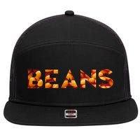 Baked Beans 7 Panel Mesh Trucker Snapback Hat