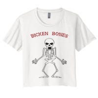 Bicken Bones Women's Crop Top Tee