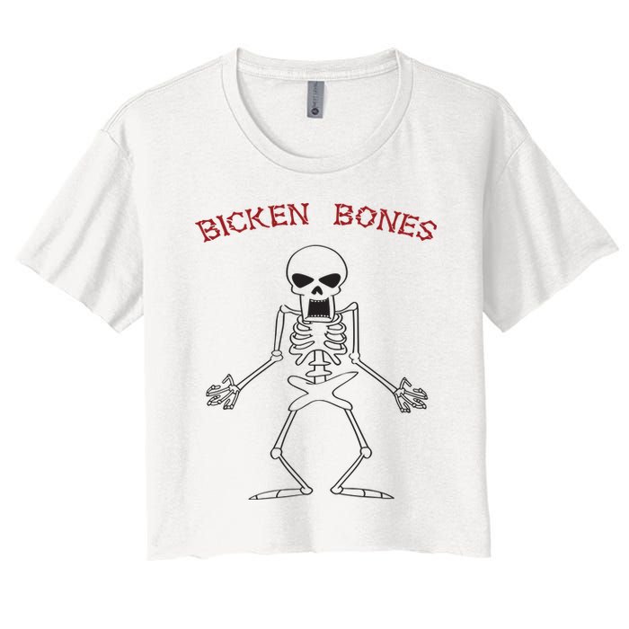 Bicken Bones Women's Crop Top Tee