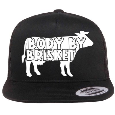 Body By Brisket Meat Bbq Grill Funny Backyard Grilling Gift Flatbill Hat