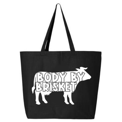 Body By Brisket Meat Bbq Grill Funny Backyard Grilling Gift 25L Jumbo Tote