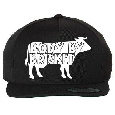 Body By Brisket Meat Bbq Grill Funny Backyard Grilling Gift Wool Snapback Cap