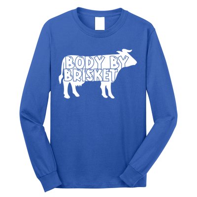 Body By Brisket Meat Bbq Grill Funny Backyard Grilling Gift Long Sleeve Shirt