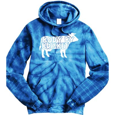 Body By Brisket Meat Bbq Grill Funny Backyard Grilling Gift Tie Dye Hoodie