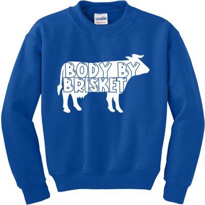 Body By Brisket Meat Bbq Grill Funny Backyard Grilling Gift Kids Sweatshirt