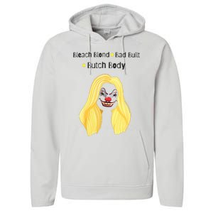 Bleach Blonde Bad Built Butch Body Performance Fleece Hoodie