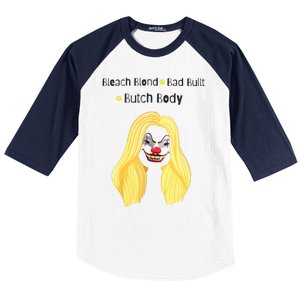 Bleach Blonde Bad Built Butch Body Baseball Sleeve Shirt