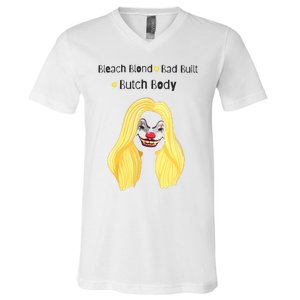 Bleach Blonde Bad Built Butch Body V-Neck T-Shirt