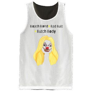 Bleach Blonde Bad Built Butch Body Mesh Reversible Basketball Jersey Tank