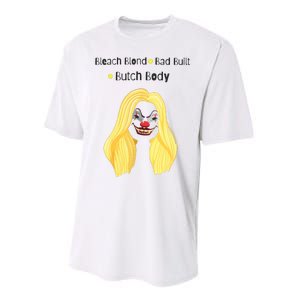 Bleach Blonde Bad Built Butch Body Performance Sprint T-Shirt