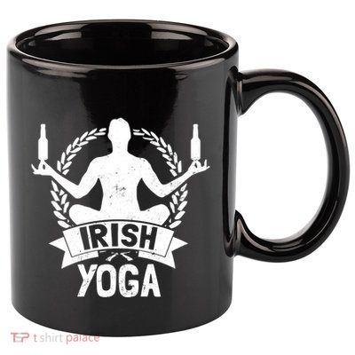 Balance Beer Bottles Design Irish Yoga Cool Gift 11oz C Handle Ceramic Mug