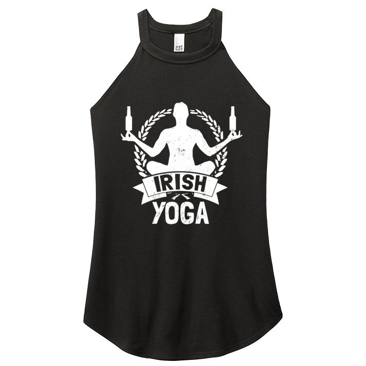 Balance Beer Bottles Design Irish Yoga Cool Gift Women's Perfect Tri Rocker Tank