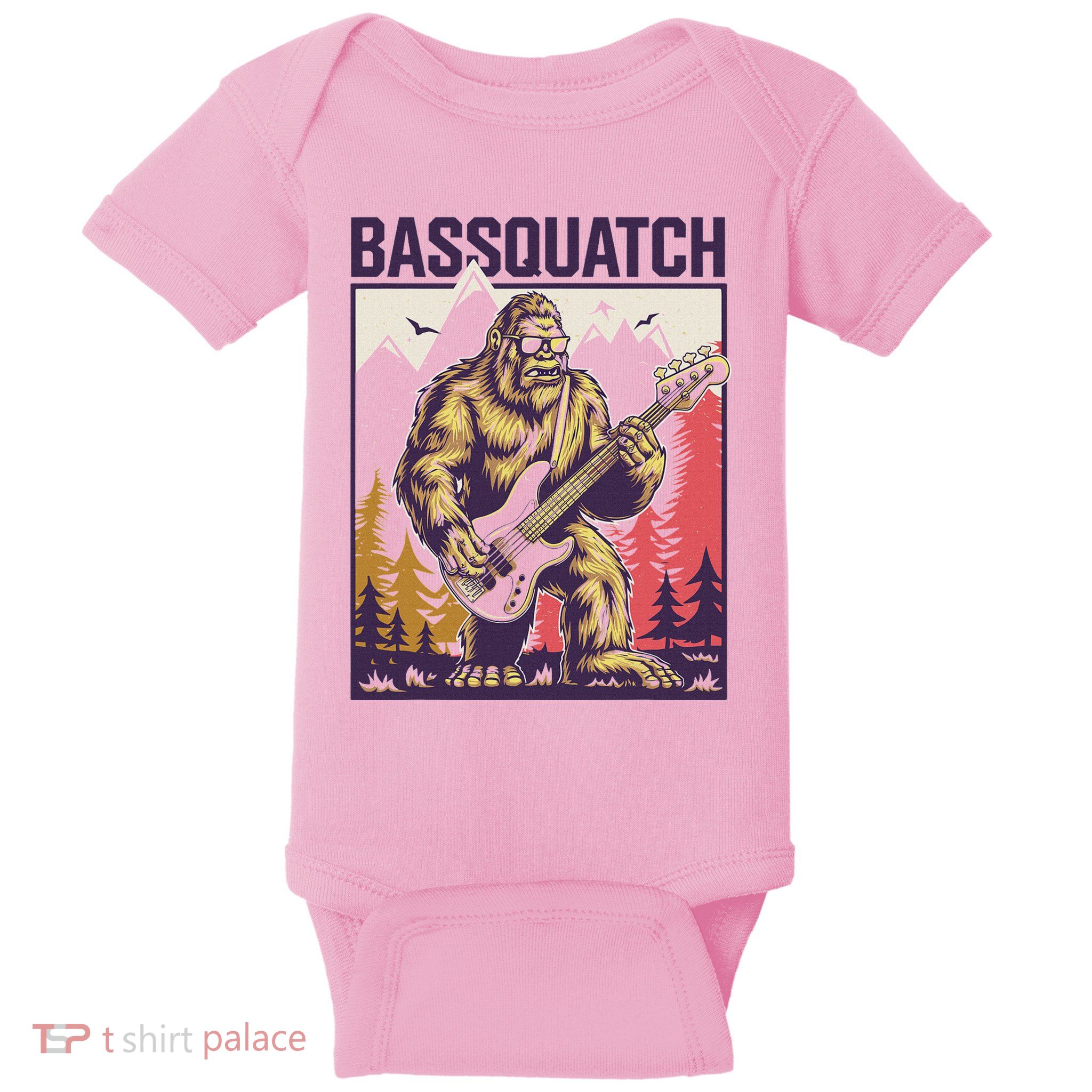 Bassquatch Bigfoot Bass Guitar Sasquatch Baby Bodysuit