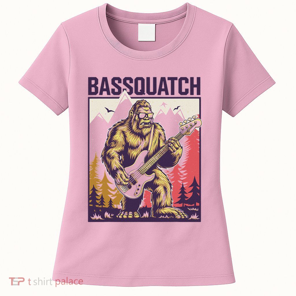 Bassquatch Bigfoot Bass Guitar Sasquatch Women's T-Shirt
