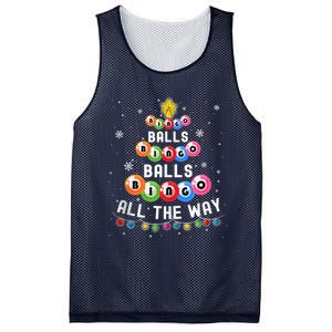 Bingo Balls Bingo All The Way Christmas Tree Funny Xmas Classic Mesh Reversible Basketball Jersey Tank