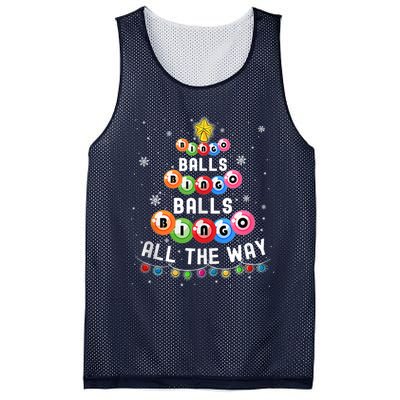 Bingo Balls Bingo All The Way Christmas Tree Funny Xmas Classic Mesh Reversible Basketball Jersey Tank