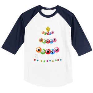 Bingo Balls Bingo All The Way Christmas Tree Funny Xmas Classic Baseball Sleeve Shirt