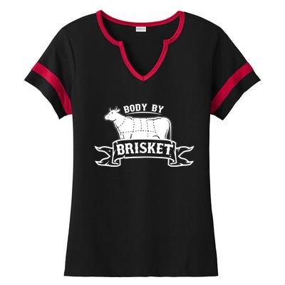 Body By Briskegift Barbecue Grill Or Grilling Gift Ladies Halftime Notch Neck Tee