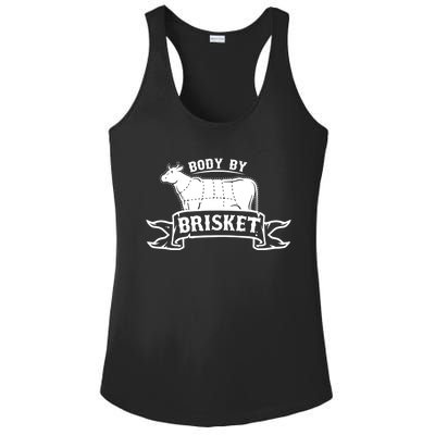 Body By Briskegift Barbecue Grill Or Grilling Gift Ladies PosiCharge Competitor Racerback Tank