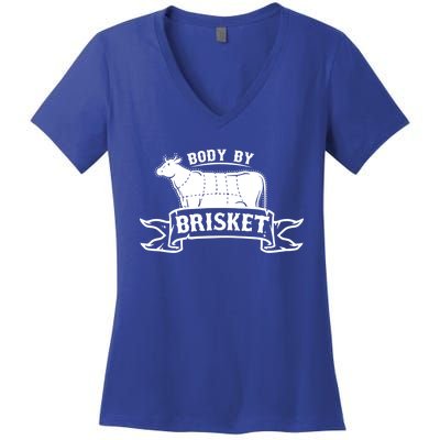 Body By Briskegift Barbecue Grill Or Grilling Gift Women's V-Neck T-Shirt