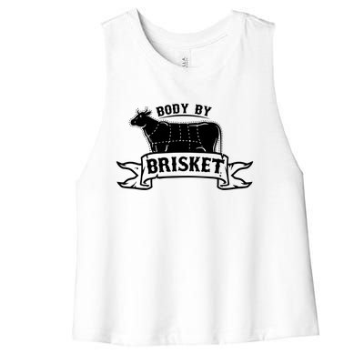 Body By Briskegift Barbecue Grill Or Grilling Gift Women's Racerback Cropped Tank