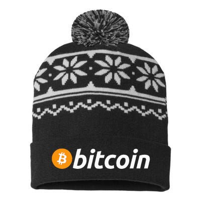 Bitcoin Btc USA-Made Snowflake Beanie