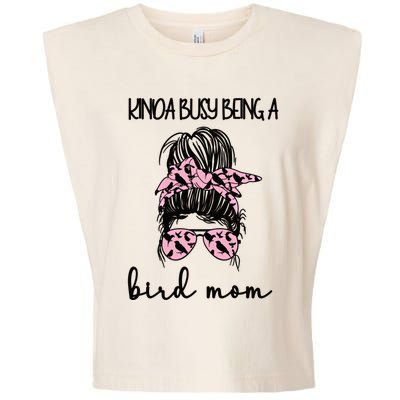 Busy Being Bird Mom Bird Owner Bird Mother Cool Gift Garment-Dyed Women's Muscle Tee