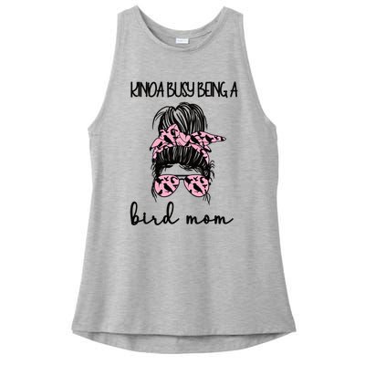 Busy Being Bird Mom Bird Owner Bird Mother Cool Gift Ladies PosiCharge Tri-Blend Wicking Tank