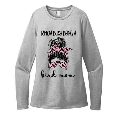 Busy Being Bird Mom Bird Owner Bird Mother Cool Gift Womens CVC Long Sleeve Shirt