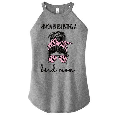 Busy Being Bird Mom Bird Owner Bird Mother Cool Gift Women's Perfect Tri Rocker Tank