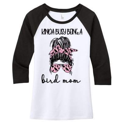 Busy Being Bird Mom Bird Owner Bird Mother Cool Gift Women's Tri-Blend 3/4-Sleeve Raglan Shirt