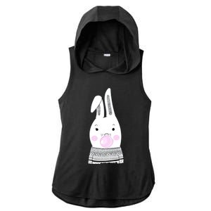 Bubblegum Bunny Blowing Bubble Easter Day With Cool Rabbit Cool Gift Ladies PosiCharge Tri-Blend Wicking Draft Hoodie Tank