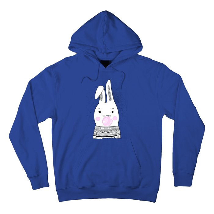 Bubblegum Bunny Blowing Bubble Easter Day With Cool Rabbit Cool Gift Hoodie