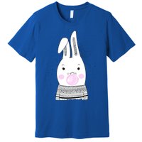 Bubblegum Bunny Blowing Bubble Easter Day With Cool Rabbit Cool Gift Premium T-Shirt